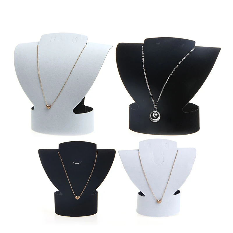 Velvet Necklace Chain Jewelry Bust Display Holder Stand Necklaces Display Mannequin Detachable Jewelry Bust Stand