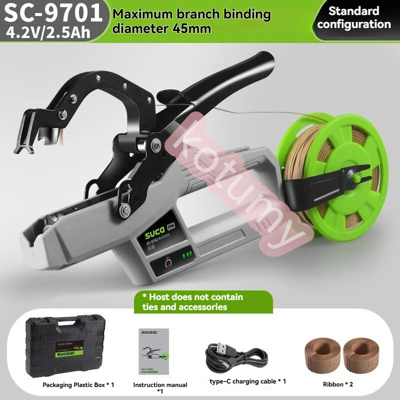 Electric Branch Tying Binding Machine 0-45mm Grape Kiwi Tomato Binding Branch Binding Vine  Automatic Knotter Garden Tool