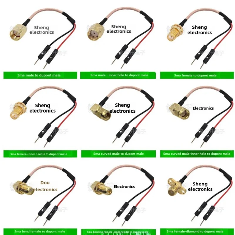 1Pcs SMA SMB BNC N TNC to DuPont DuPont male adapter cable Male female extension cable