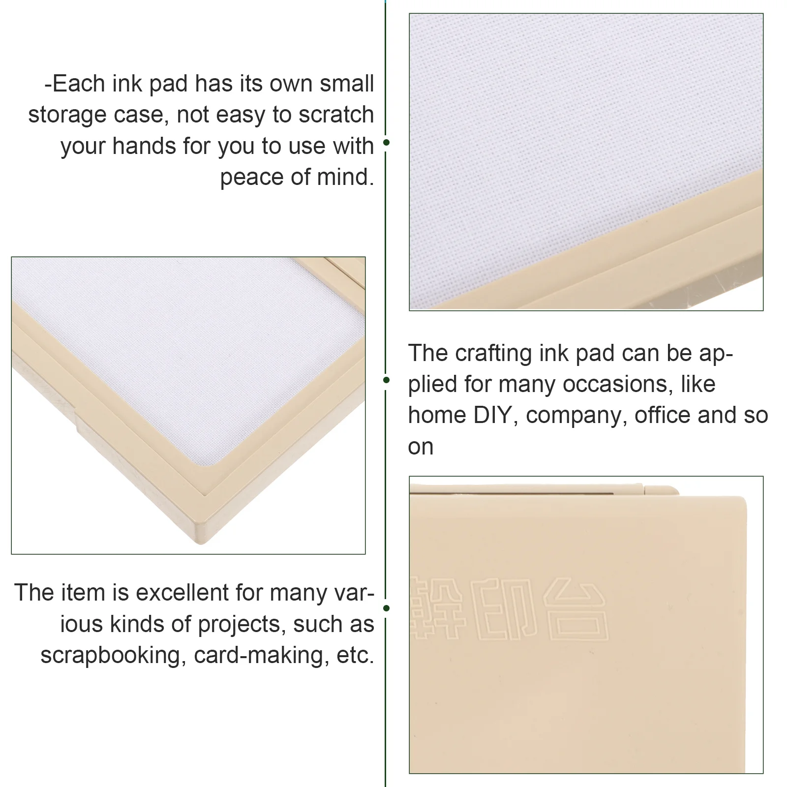 

Finger Pad Multi-Function Stamp Pad Blank Diy Ink Pads For Crafts Scrapbooking Office Home Classroom Use Reusable Washable