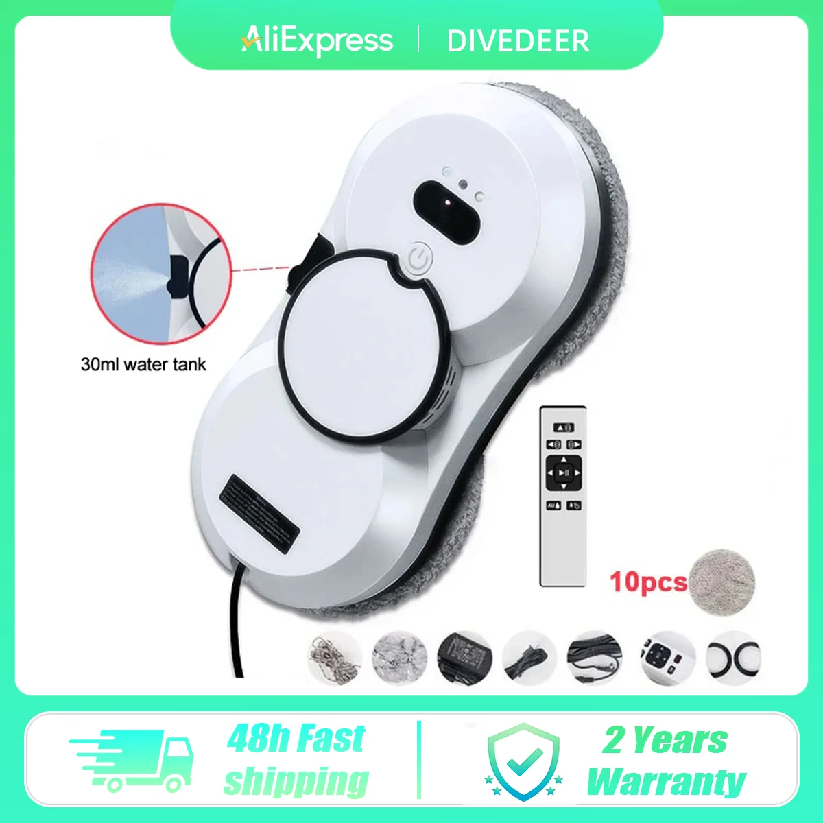 Water Spray Window Cleaning Robot High Suction Smart Electric Window Cleaner Double-sided Glass Cleaning Robot Vacuum Cleaner