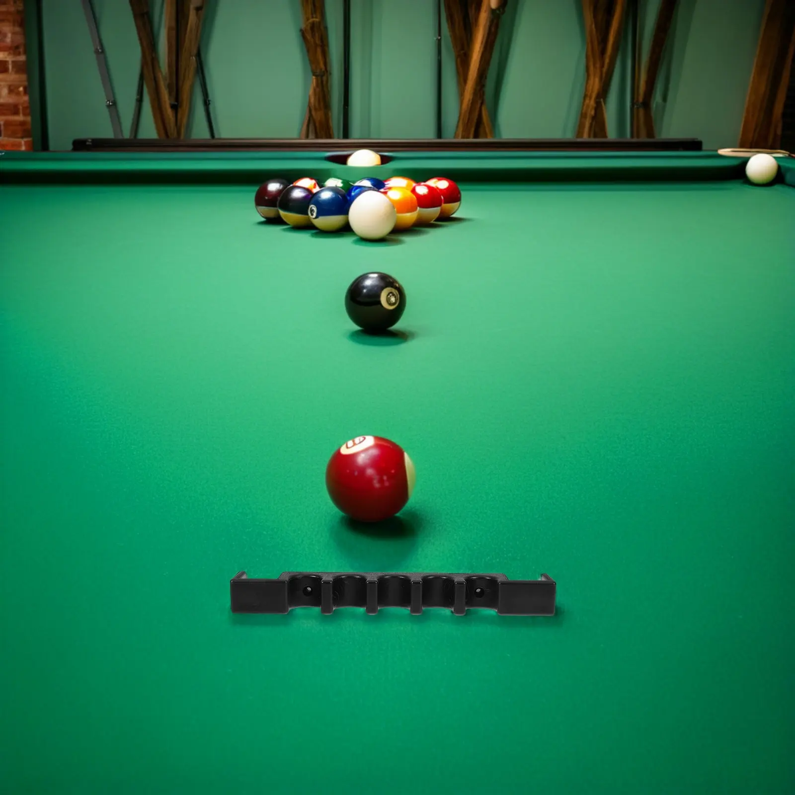 5-Cue Pool Cue Holder Desktop Billiard Stick Rack Space Saving Elegant Design for Game Room Club Bar Billiard Accessories