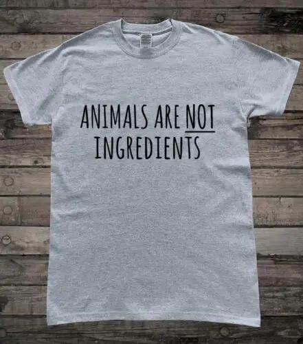 Animals Are Not Ingredients Animal Lover Veggie Vegan Slogan T-Shirt