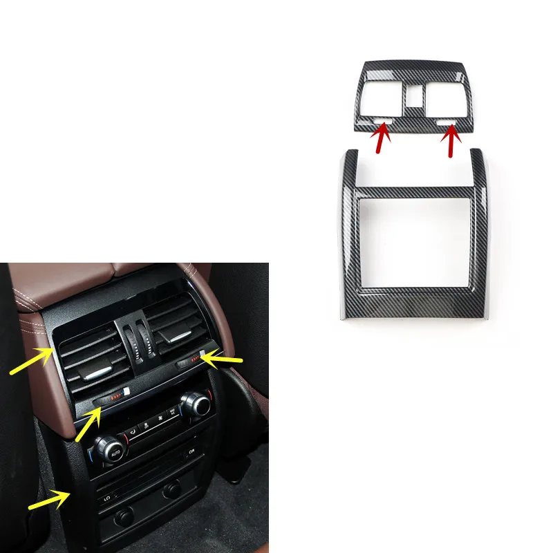 For BMW X5 F15 2014-2018 Right Hand Drive Plastic Carbon Fiber Style Decorative Accessory Car Interior Gear Door Trims Stickers image 3