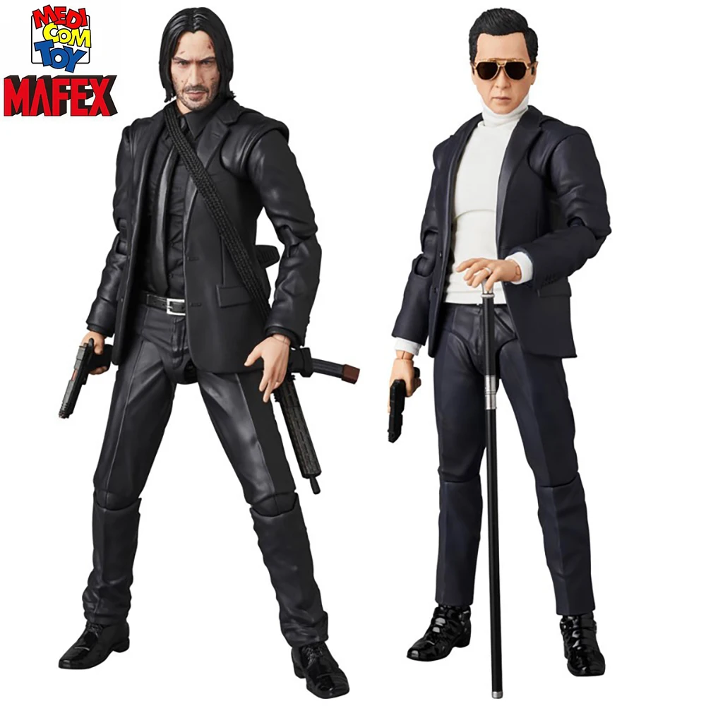 Original New Medicom Toy MAFEX No.233 John Wick & No.234 Caine Nice Collectible Anime Movie Action Figure Model Ornament Toys