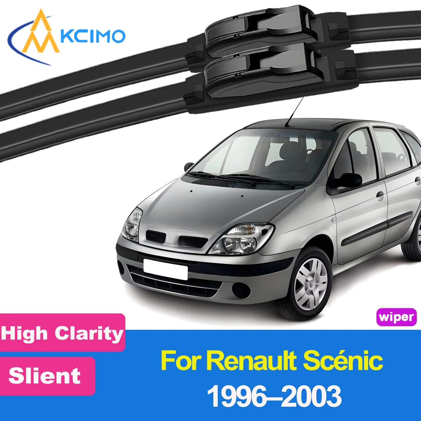 

2PCS Premuim Front Windshield Wiper Blade for Renault Scénic 1996-2003 Beijing Fengjing (BJ6410) Front Windshield Accessories