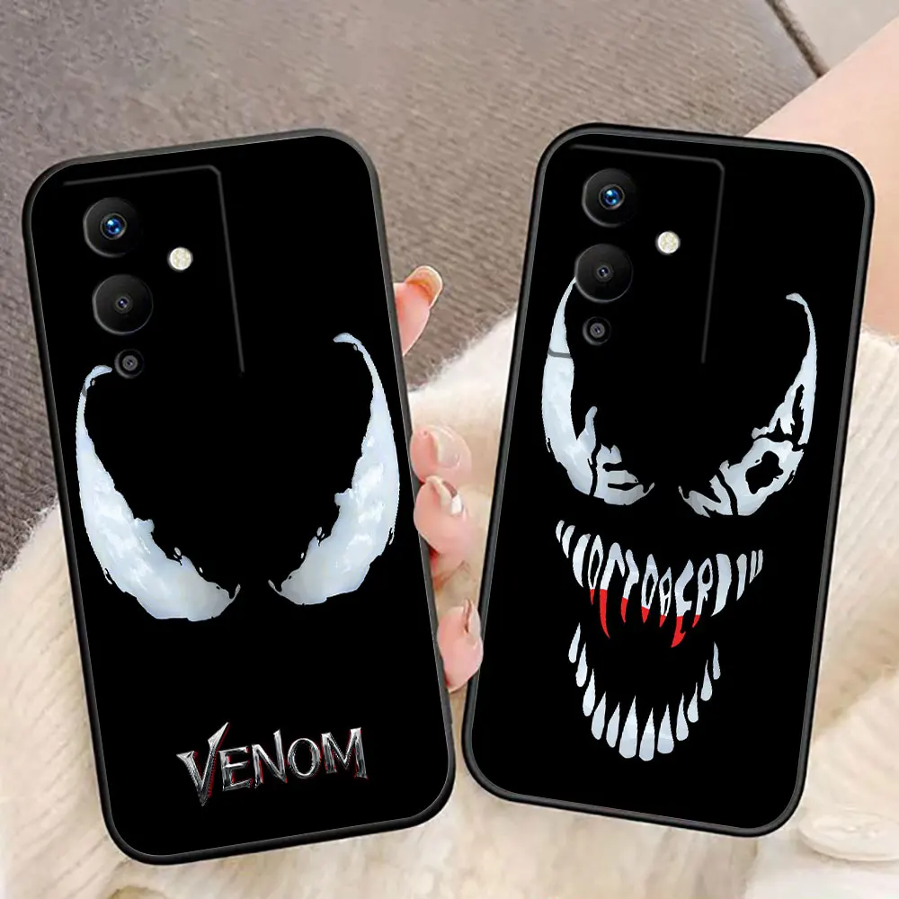 Marvel Venom Face Phone Case For Infinix TECNO POP SPARK SMART 5 6 7 8 20 20C CAMON 20 30 POVA 6 5 4 NEO 2 ZERO 30 20 Case Shell