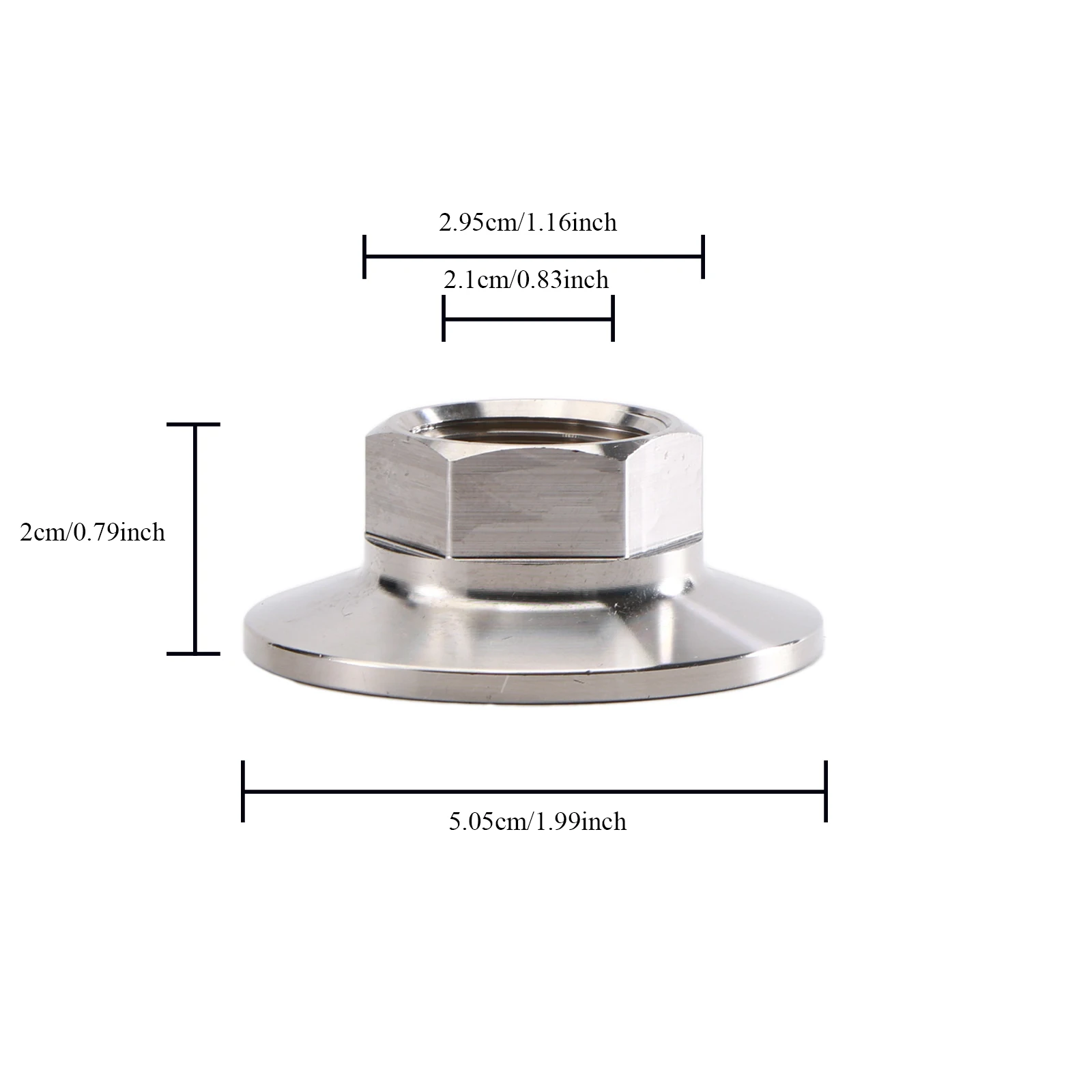 Low Profile Tri Clamp 1.5inch Female Beer Thread Adapter Keg Coupler Beer Shank Adapter 5/8"Female BSP Sanke Keg Cleaning Part view 5