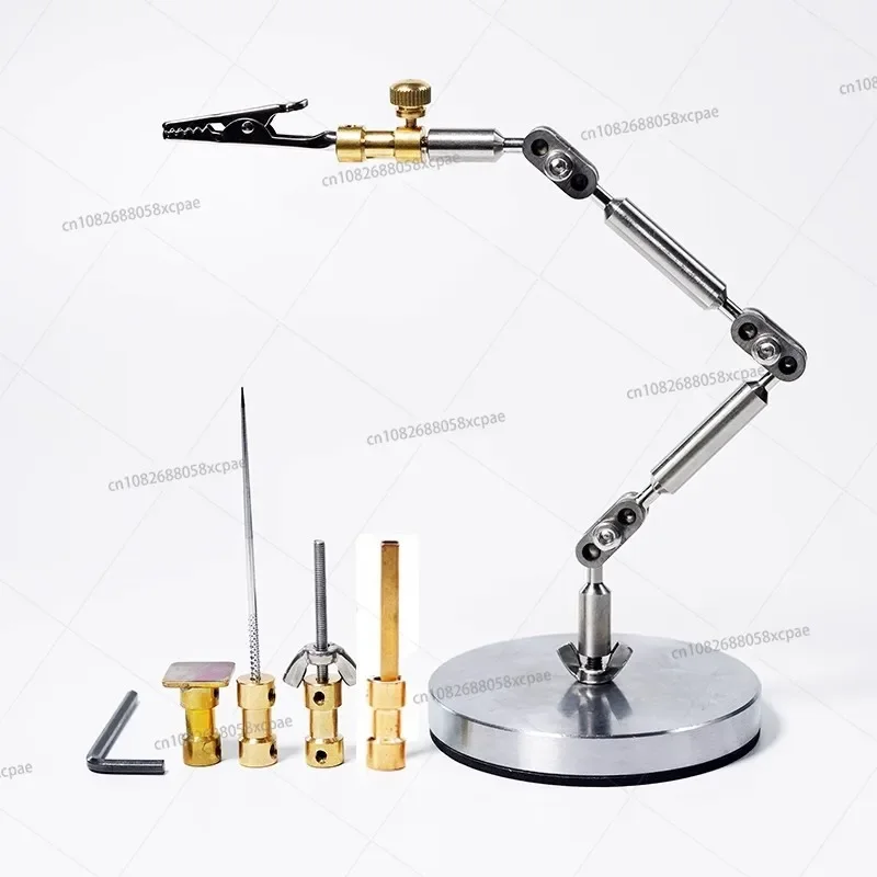 Stop Motion Animation Stand Stainless Steel Articulated Armature Puppet Prop Shooting All-Metal Fixture with 5pcs Head