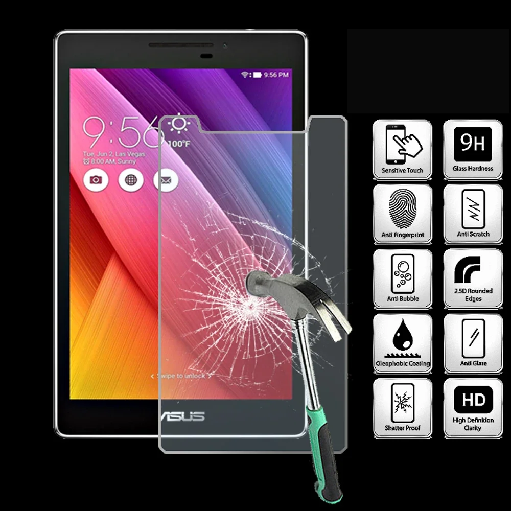 

For Asus ZenPad 7.0 Z370CG Tablet Tempered Glass Screen Protector Cover Explosion-Proof Anti-Scratch Screen Film