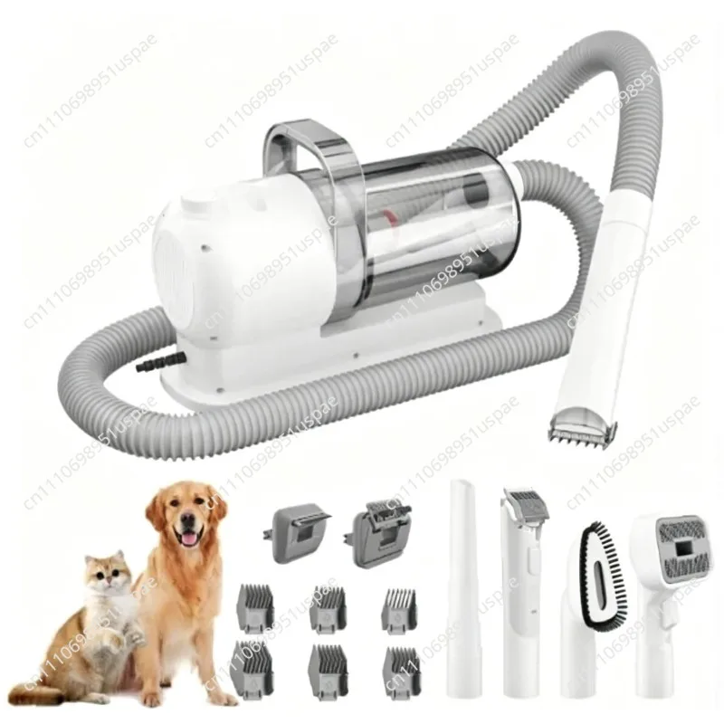 6 In 1 Pets Grooming Kits & Dog Hair Vacuum Powerful Suction for Long or Short Hair Dog Shavers Pet Vacuum Groomer for Dogs Cats