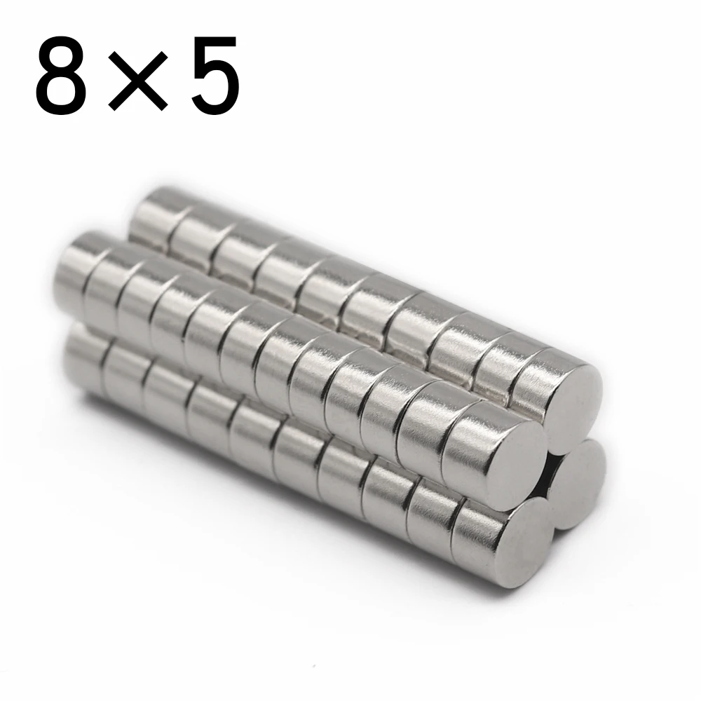 10/20/50/100 Pcs 8x5 Round NdFeB Neodymium Magnet N35 Super Powerful Small imanes Permanent Magnetic Disc 8*5