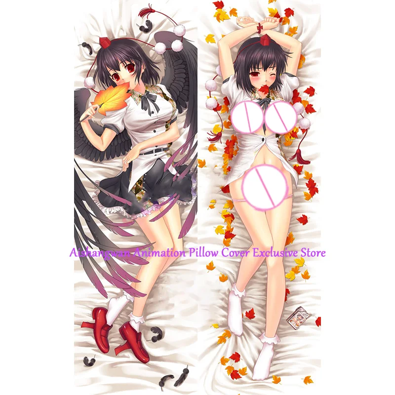 

Dakimakura Anime Pillow Cover Shameimaru Double Sided Print 2Way Cushion Bedding Festival Gifts Gifts