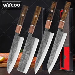 WXCOO Japanese Kiritsuke Chef Knife Stainless Steel Sharp Meat Vegetable Cleaver Butcher Handmade Professional Kitchen Knives