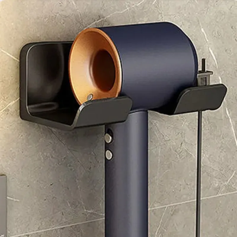 Wall Mounted Hair Dryer Holder for Bathroom Shelf Hair Dryer Storage Rack Plastic Hair Dryer Stand Bathroom Organizer