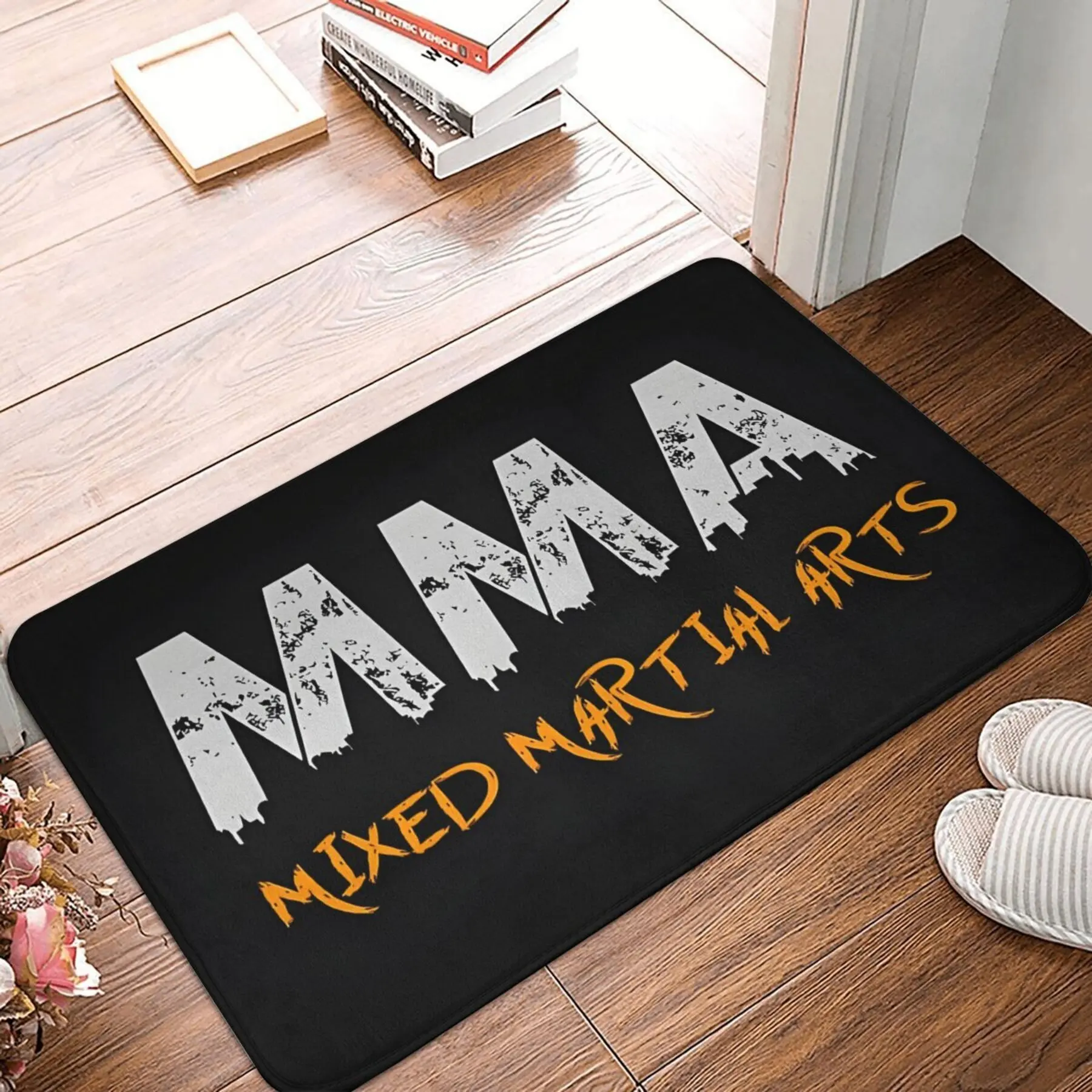 1pc Mixed Martial Arts Anti-Slip Doormat, Lightweight Machine Washable Polyester Entrance Rug for Home Decor, Anti-Slip Mat