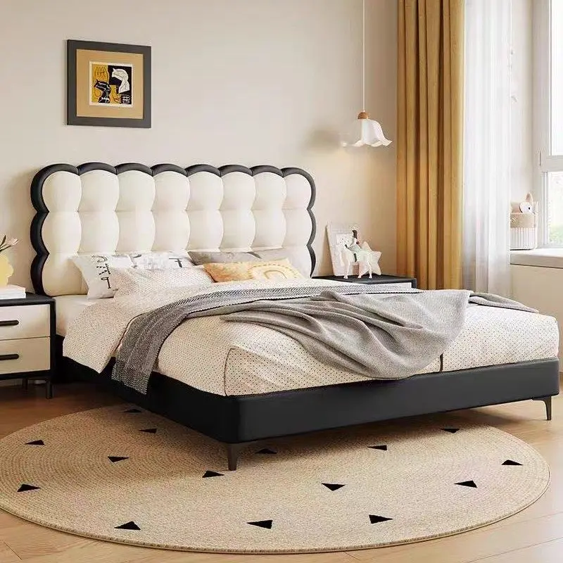 

Sleeping Design Bed Multifunctional Modern Bedroom Queen Double Luxury Bed Single Children Letto Matrimoniale Unique Furniture
