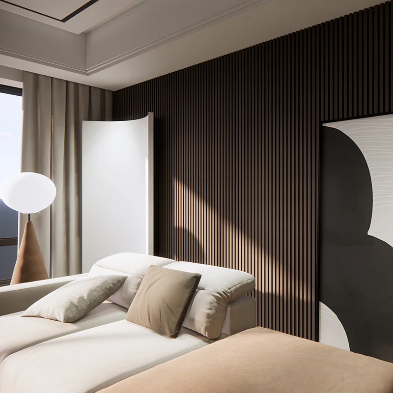Best Price MDF Acoustic Panel Slotted Wood And Polyester For Acoustic Solutions Expert Graphic Design Included