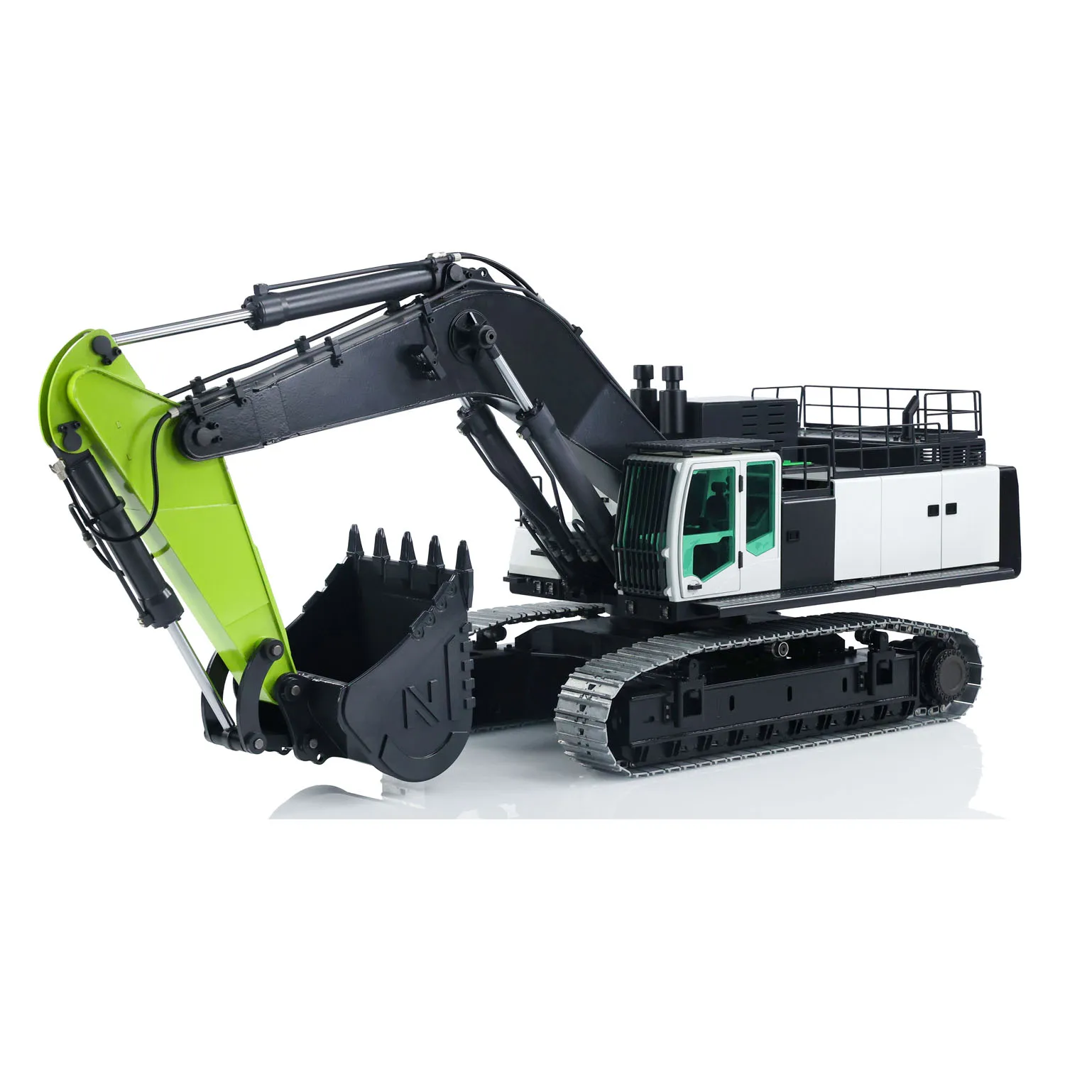 ZE960G 1/12 RC Hydraulic Excavator RTR Heavy Duty Machine Double Pump Radio Control Metal Construction Digger Smoke Light Sound