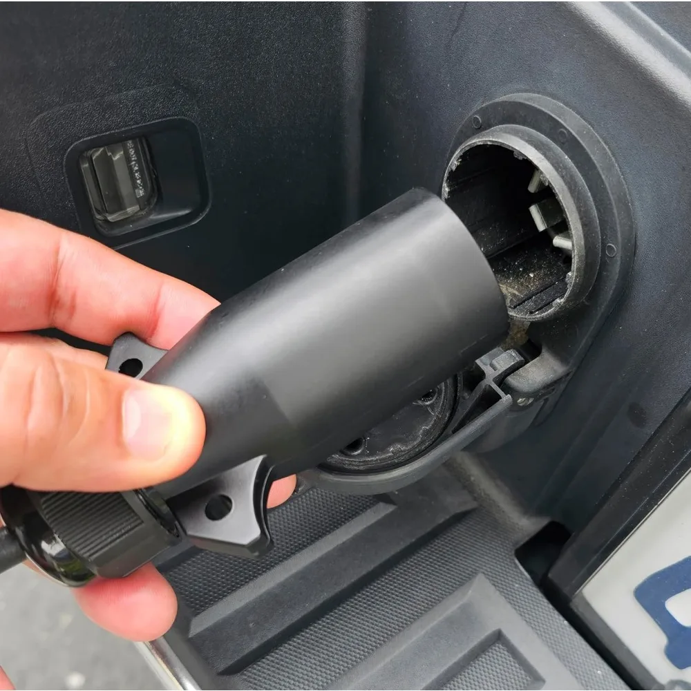 قابس مقطورة 7 اتجاهات إلى موصل SAE ثنائي الدبوس مع سلك قياس 12 واتصال ذكي - طاقة 12 فولت لضاغط الهواء والشاحنة والمركبات الترفيهية #4