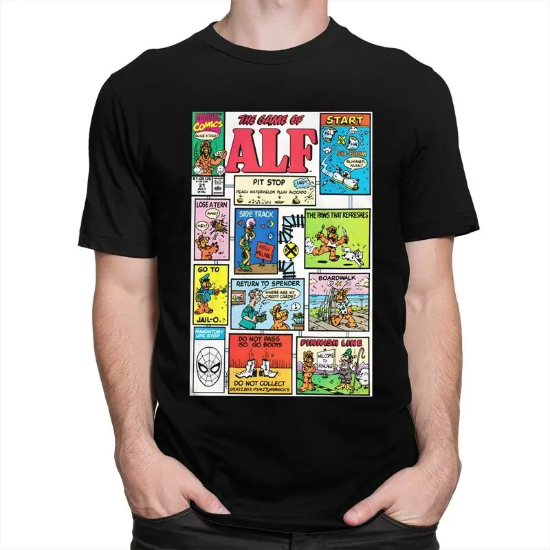 Custom Alien Life Form ALF T Shirt for Men Tshirt Tees T-shirt Loose Fit Clothing
