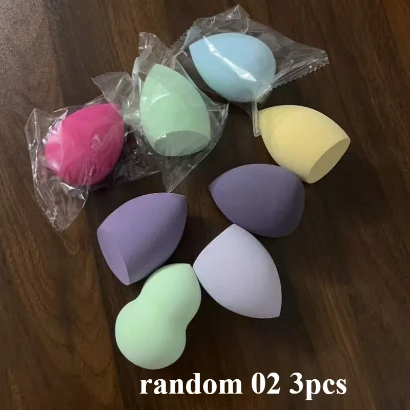 1/3/5/7/20 Stück Make-up-Schwamm, Kosmetik-Puff, für nasse und trockene Anwendung, zufällige Farbe und Form, für flüssige Foundation, BB-Creme, Puder – Detail 1