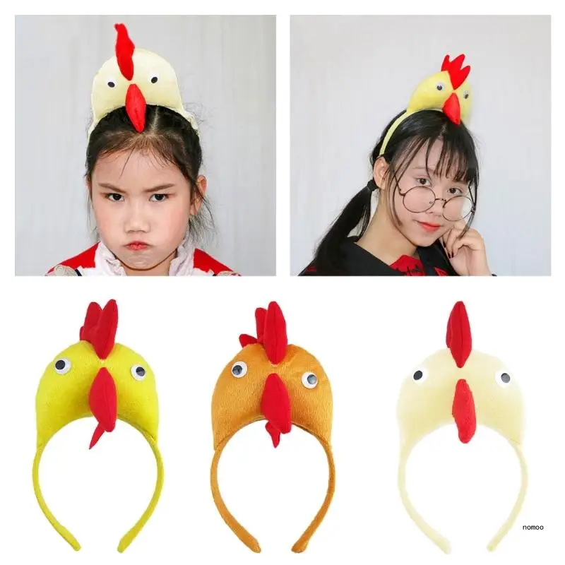 Fascia per capelli da donna Divertente da indossare ogni giorno Adorabile pollo per festa Halloween Natale