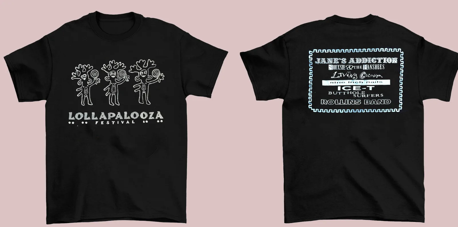 New vintage lollapalooza 1991 Unisex S-234XL Black Shirt E854