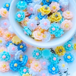 60 Pcs Neue 12mm Kawaii Nette Gemischt Blumen Harz der Flachen Rückseite Cabochons Scrapbooking DIY Schmuck Handwerk Dekoration Zubehör J75