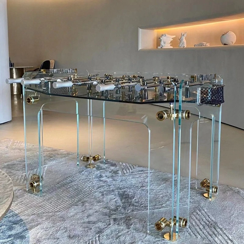 Crystal glass table football machine Transparent tempered acrylic