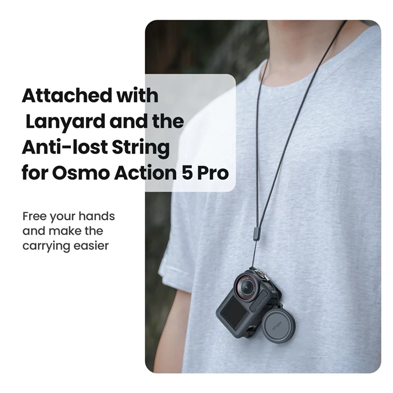 New-Amagisn Silicone Protective Case With Lens Cover Protection Cover Action Camera Accessory For DJI Omso Action 5 Pro