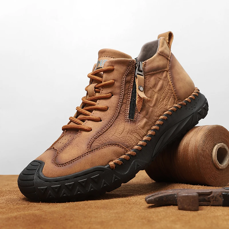 

Повседневная обувь ручной работы, мужская новая мужская обувь для вождения на мягкой подошве, спортивная обувь для путешествий, походов и альпинизма