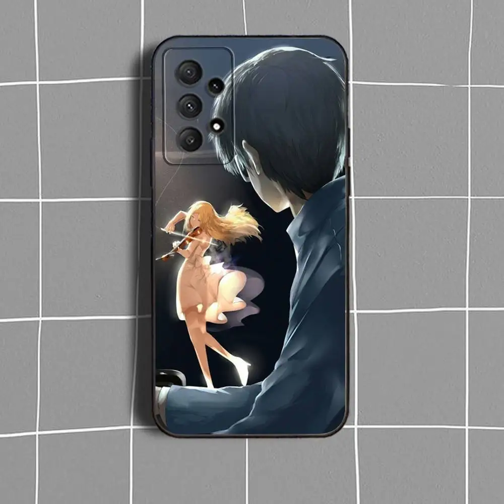 Чехол для телефона Y-Your L-Lie in April для Samsung Galaxy A73,31,32,72,41,53,52,71,22,5G, Note,J7,8,9 Soft Black Cover