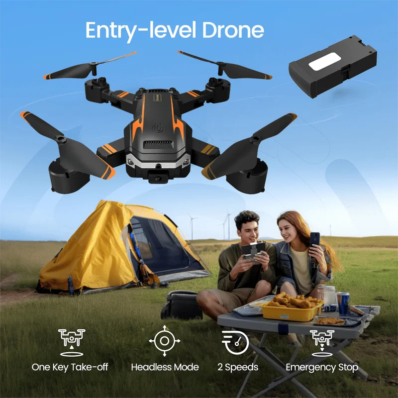 6K Drone HD Dual Camera, Foldable Four-Axis Brushless Motor Aircraft, FPV WIFI Function, Comes with Remote Control and Spare Par