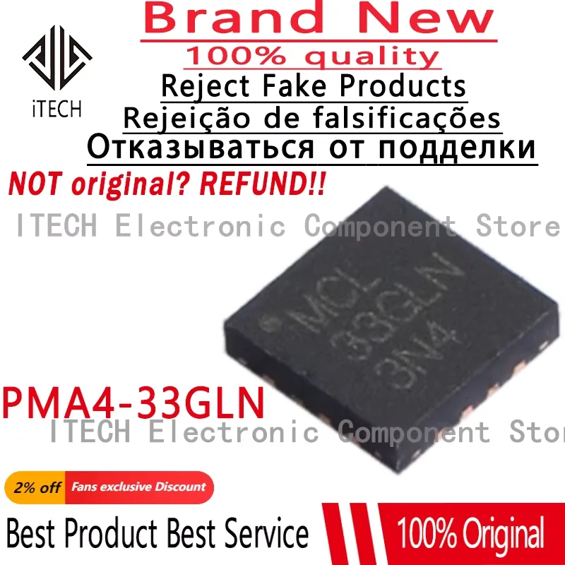 1pcs/lot Original PMA4-33GLN+ 33GLN Monolithic Amplifier 0.7-3.0ghz 100% New and Genuine