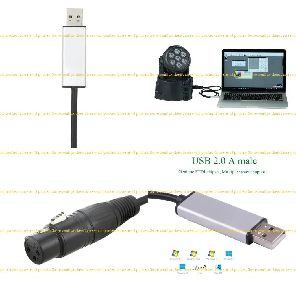 

R1WD DMX512 Lighting Controller Cable Stage Lights to Your Computer