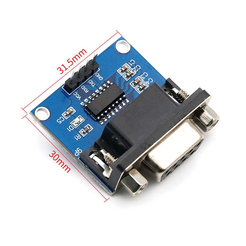 Carte clignotante Prévention 3232, convertisseur de port série RS232 à TTL, connecteur DB9 femelle, connecteur technique racine Prévention 3232