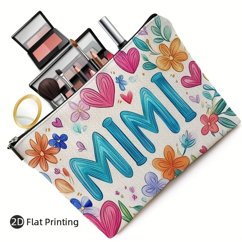 Torebka na kosmetyki z zabawnym nadrukiem - wielofunkcyjna saszetka na zamek błyskawiczny, organizer na biżuterię, idealna podróżna mała torba na zamek błyskawiczny.