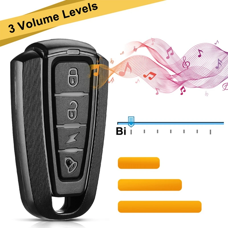 USB Charging Remote Control Motorcycle Electric Bicycle Security Burglar Alarm Dustproof