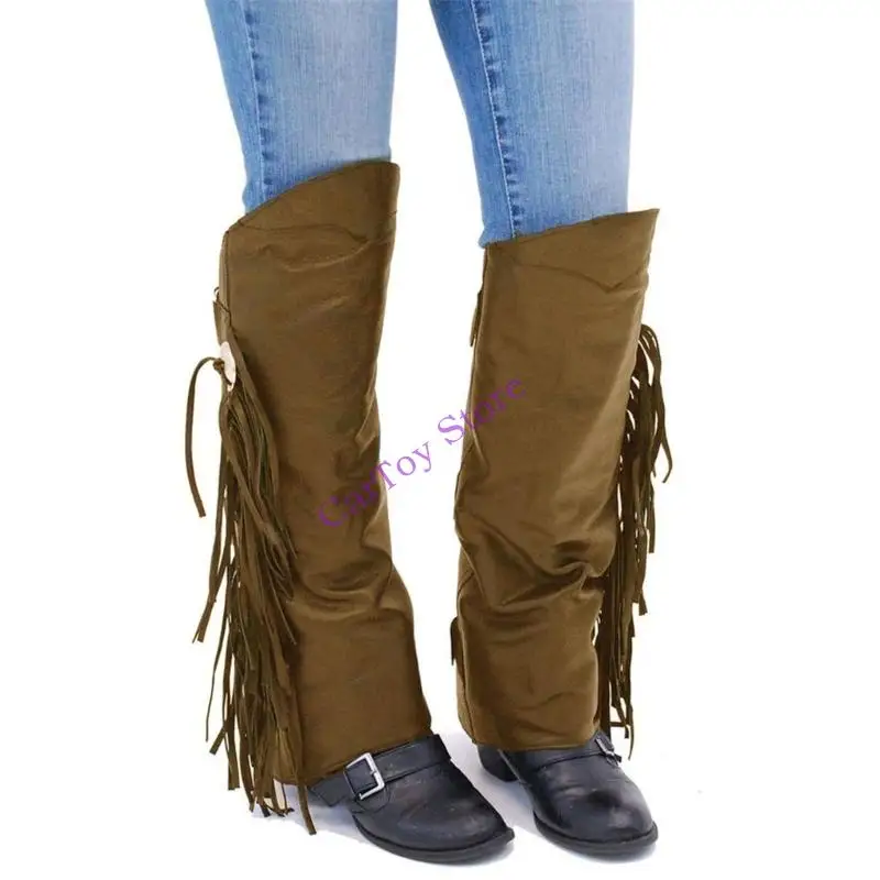 

634F Elastic Medieval Cover Leg Gaiters for Horseback Riding and Theme Parties