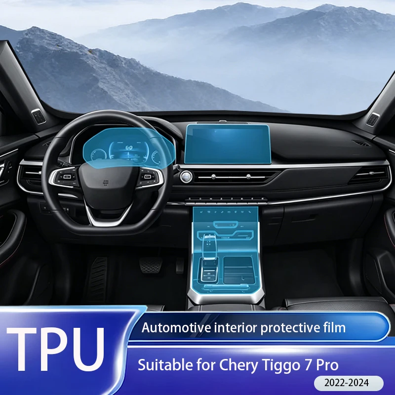 

Fit for Chery Tiggo 7 Pro 2022-2024 Transparent TPU PPF Film GPS LCD Central Control Anti Scratch Interior Protect Accessor