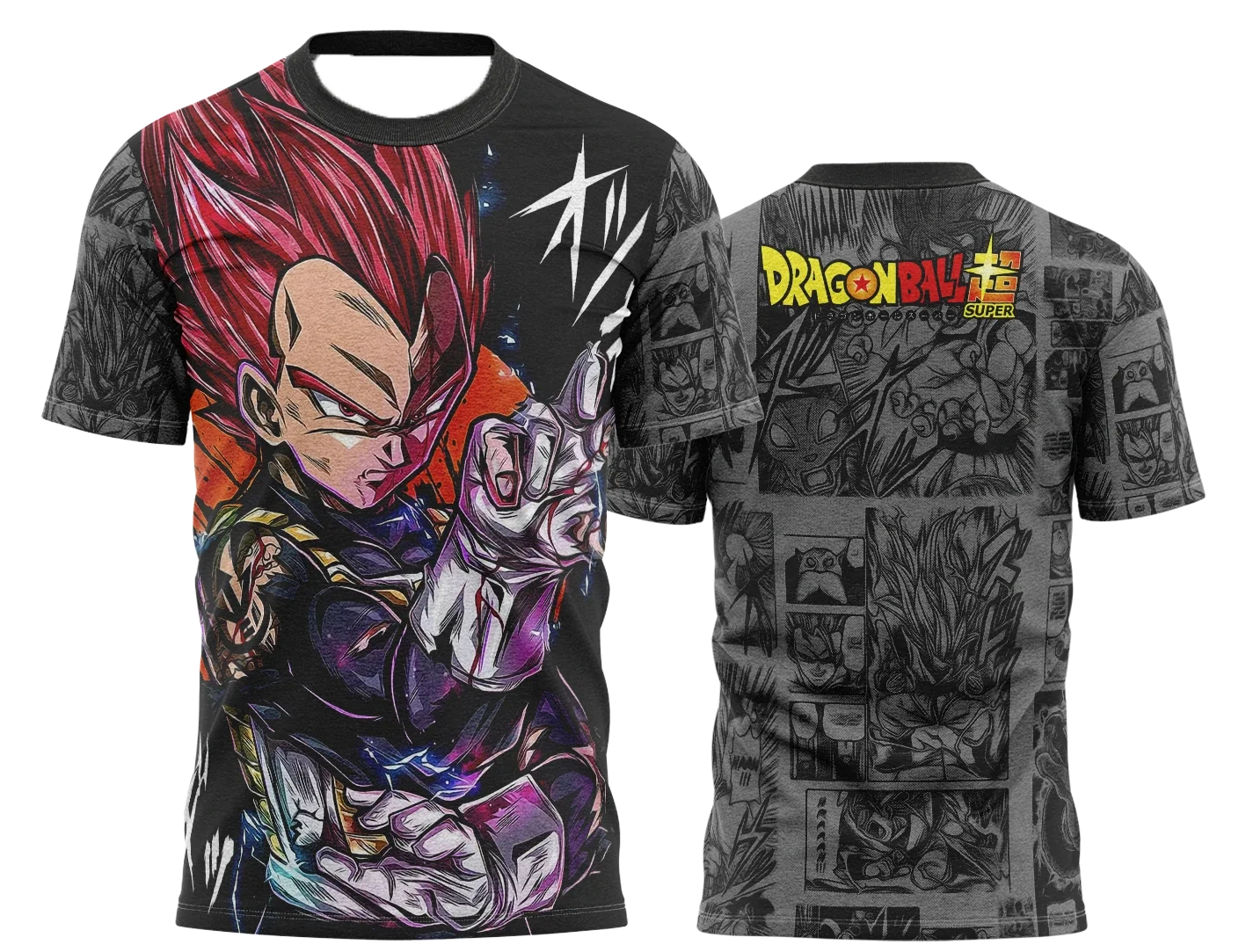 夏新日本アニメ周辺メンズ Tシャツドラゴンボールアニメドレスアップコスウェアメンズ漫画プリントパターン Tシャツ