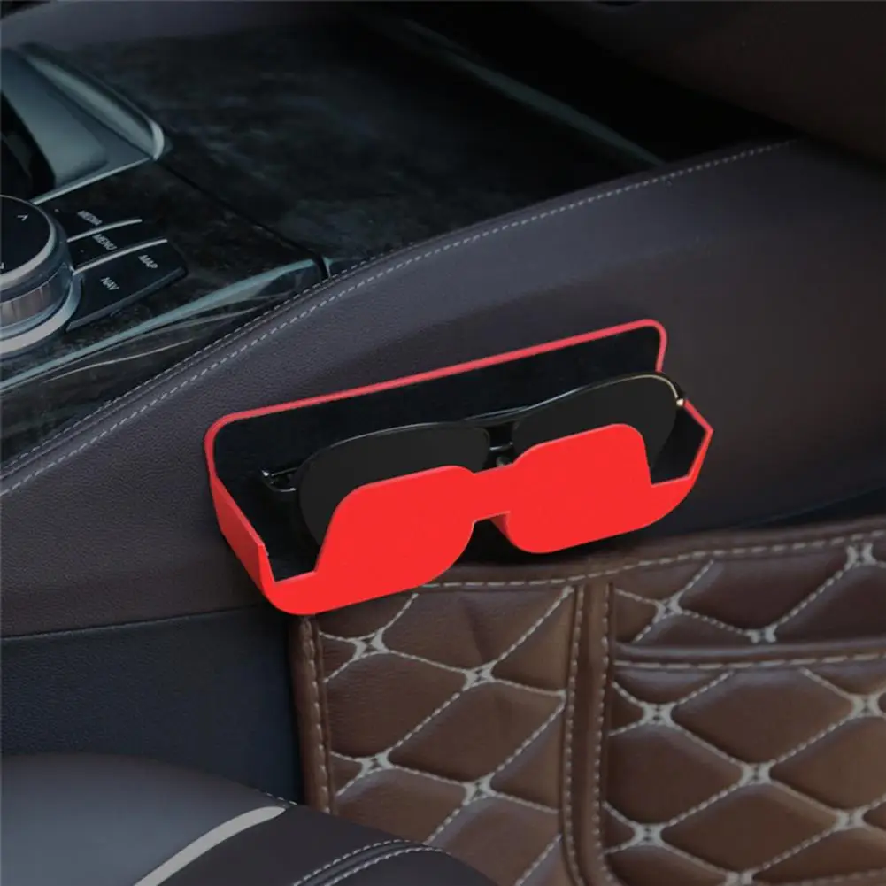 Eyeglasses Box Car Glasses Case with Felt Padding Self-adhesive Car Sunglasses Storage Holder Durable Car Glasses Rack Organizer