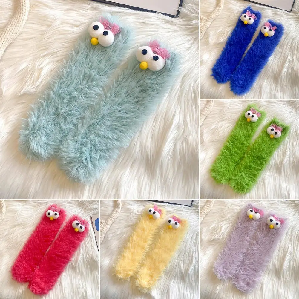 

Plush Socks Cute Plush Sock Gift Cozy Winter Plush Slipper Socks for Women Fun 3d Novelty Design Warm Fuzzy Indoor for Christmas