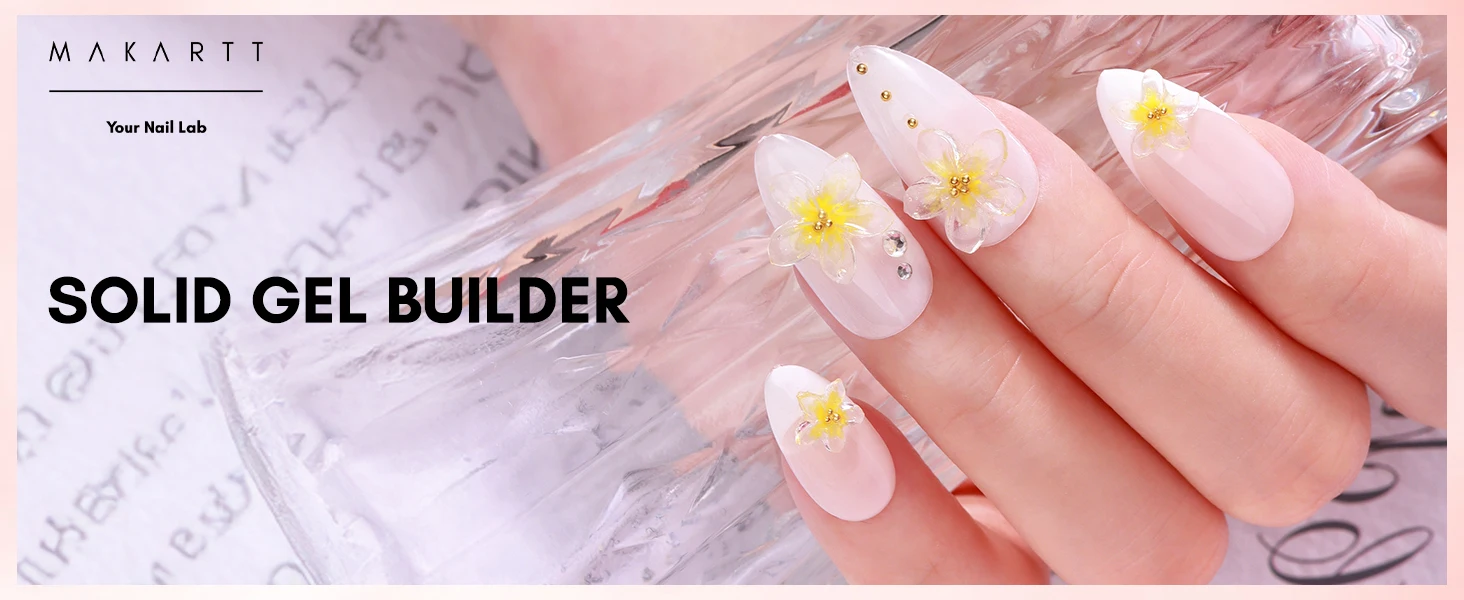 Makartt Solid Builder Nagelgel 15ML 4-in-1 Nagelverlängerungsgel UV-Nagelkleber für Acrylnägel Strass-Gel 3D-Nagelskulptur – Detail 1