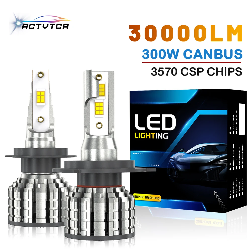 

H4 H7 Canbus LED Car LED Headlight 300W 30000LM H1 H8 H9 H11 9005 HB3 9006 HB4 Auto LED Lamp High Power Fog Light 6000K 12V
