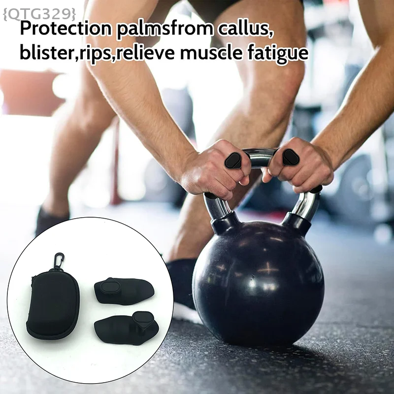 1 paio di guanti per sollevamento pesi per uomo e donna – Impugnature per allenamento in palestra in gomma antiscivolo per allenamento di forza e fitness