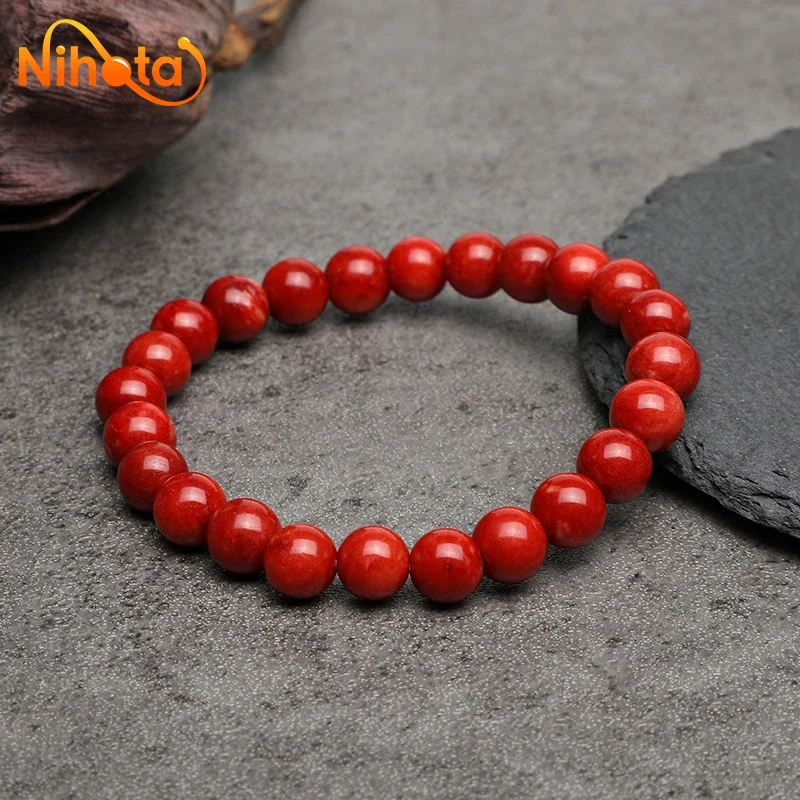 6/8/10/12mm Genuine Red Chalcedony Bracelets Homme Quartz Lava Tiger Eye Bracelet Made of Natural Stone Jewelry for Women