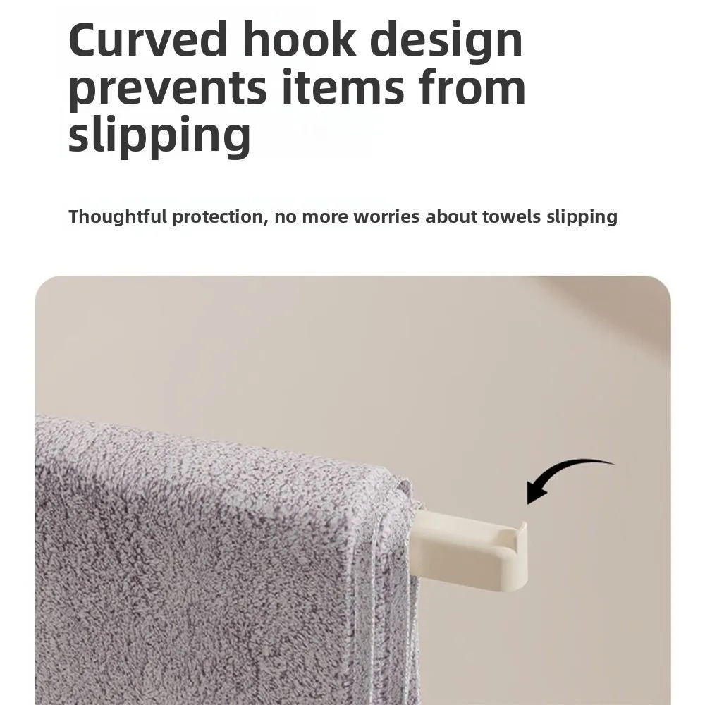 

3/4-Bar Suction Cup Towel Rack Drain Waterproof Rotating Towel Bar Detachable Space Saving Bathroom Towel Pole Dishcloth