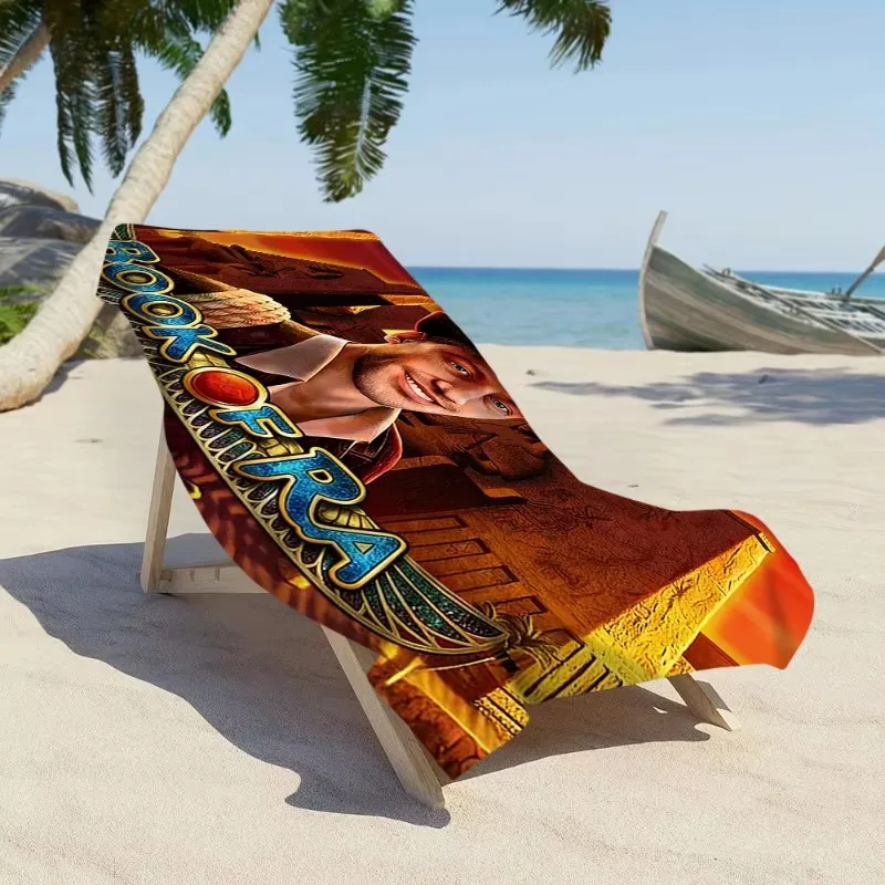 B-Book of Ra Explorer Egyptian Adventure Microfiber Beach Towel Quick Dry Super Absorbent Sand Free Soft Bath Towels Gift - view 3
